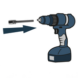 Eje de extensión de bloqueo rápido VersaDrive® de 5" (111015-130)