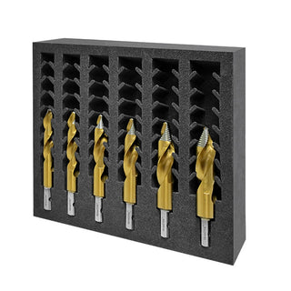 2PC HSS Impact Step Drill Bit Set - Sizes (3/16-7/8) & (1/4-7/8-1-1/8)