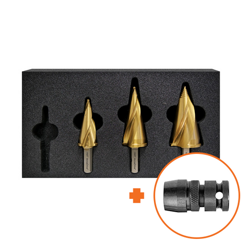 VersaDrive® TurboTip Impact ConeCutter Set + Free Adapter (AJ25-505050)